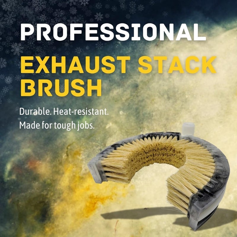 Teravan Curved Wash Brush for Exhaust Stack Pipes with Natural Tampico Fiber, Truck Cleaning Brush, Ideal Scrub Brush for Truck Exhaust Stack Pipes ((8"-10" Diameter) - Image 5